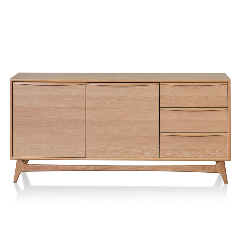 Wide Sideboard Unit with Drawers - Natural Oak