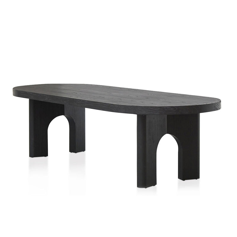 2.8m oval dining table - Black