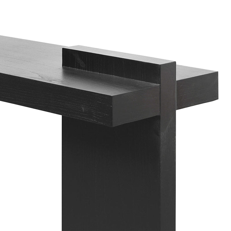 1.6m ELM Console Table - Full Black