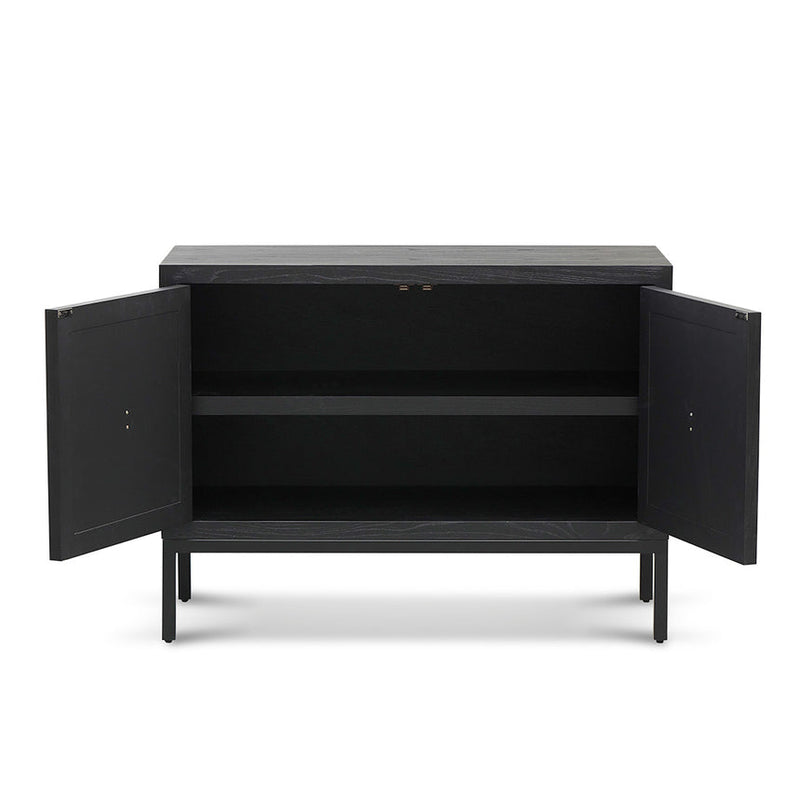 1.08m Elm Sideboard Unit - Full Black