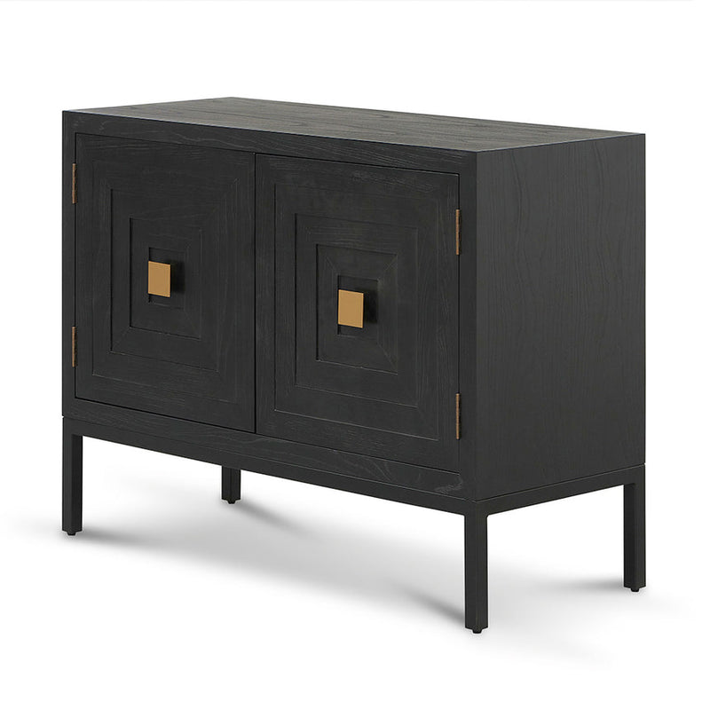 1.08m Elm Sideboard Unit - Full Black