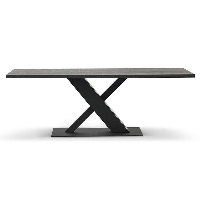 2.2m Dining Table - Full Black