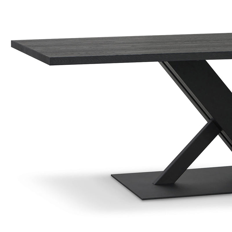 2.2m Dining Table - Full Black