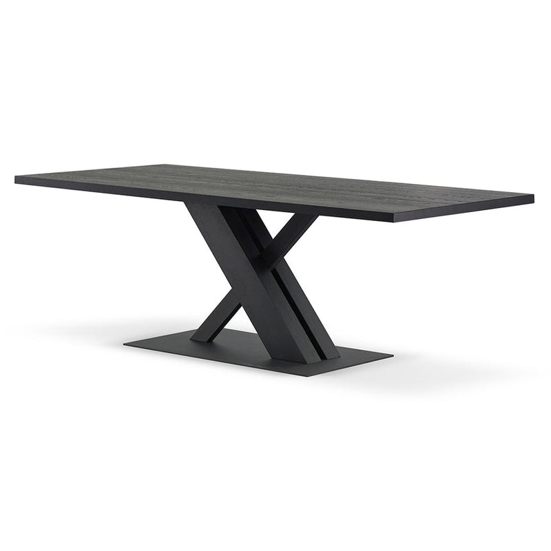 2.2m Dining Table - Full Black