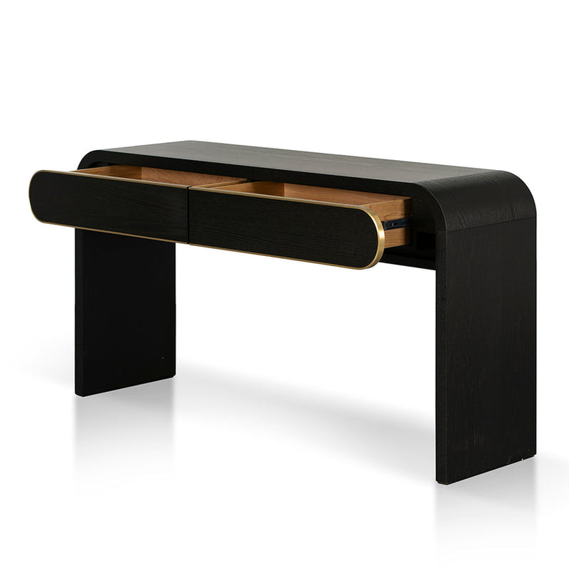 1.5m Console Table - Textured Espresso Black