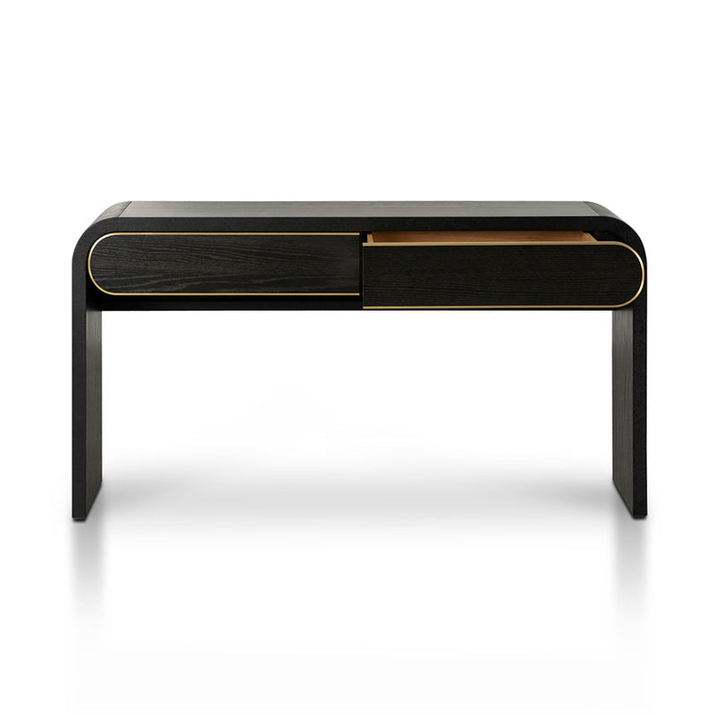 1.5m Console Table - Textured Espresso Black