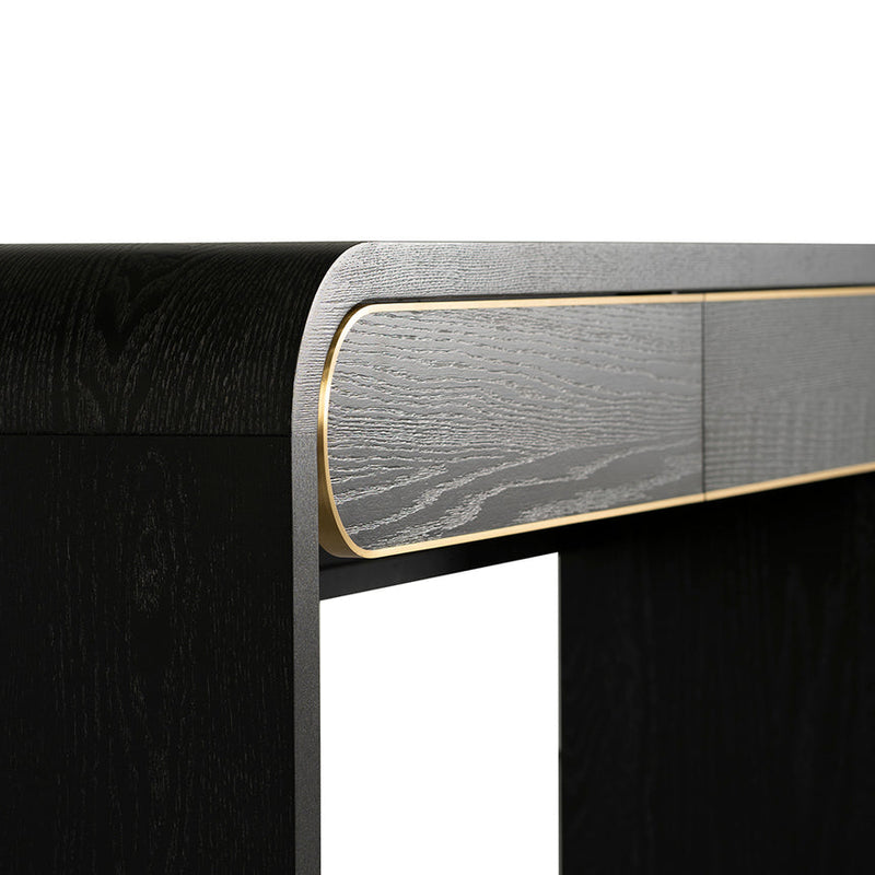 1.5m Console Table - Textured Espresso Black