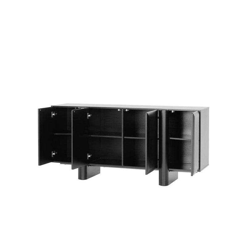 1.6m Sideboard Unit - Full Black