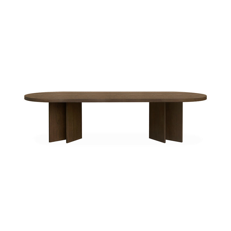 3m Pill Shape Dining Table - Textured Espresso Black