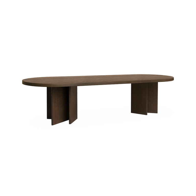 3m Pill Shape Dining Table - Textured Espresso Black