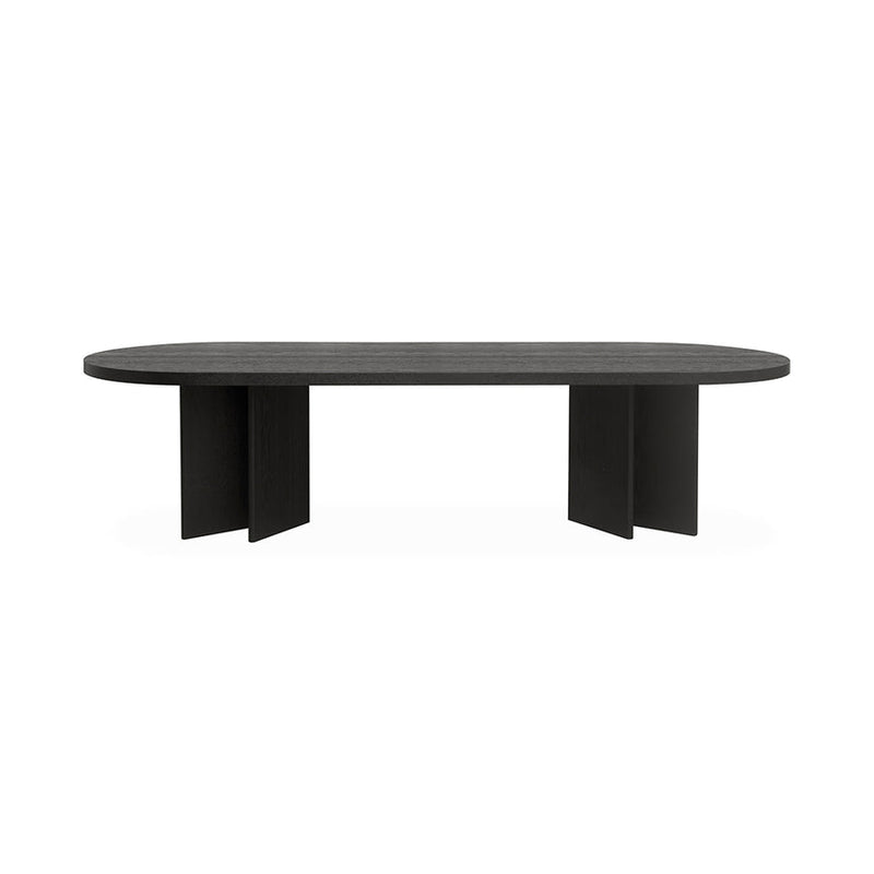 3m Pill Shape Dining Table - Textured Espresso Black