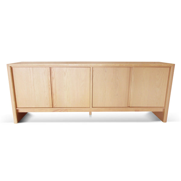 2.1m Travertine Top Sideboard Unit - Crème Ash