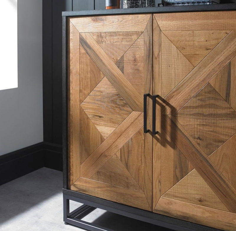 Wide Sideboard - European Knotty Oak and Peppercorn