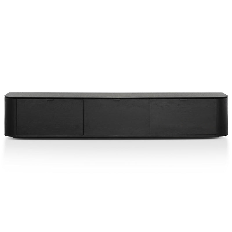 2.4m TV Entertainment Unit - Black Oak