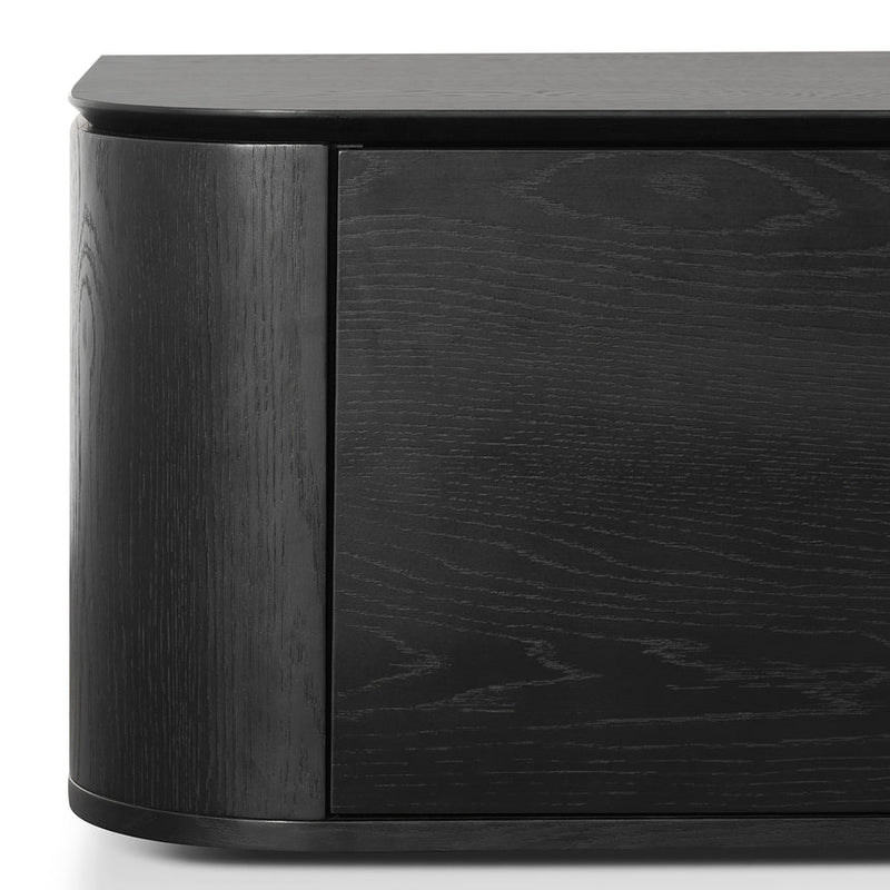 2.4m TV Entertainment Unit - Black Oak