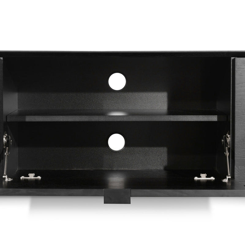 2.4m TV Entertainment Unit - Black Oak