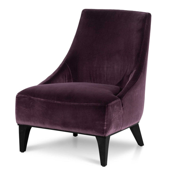 Velvet Lounge chair - Dark Purple