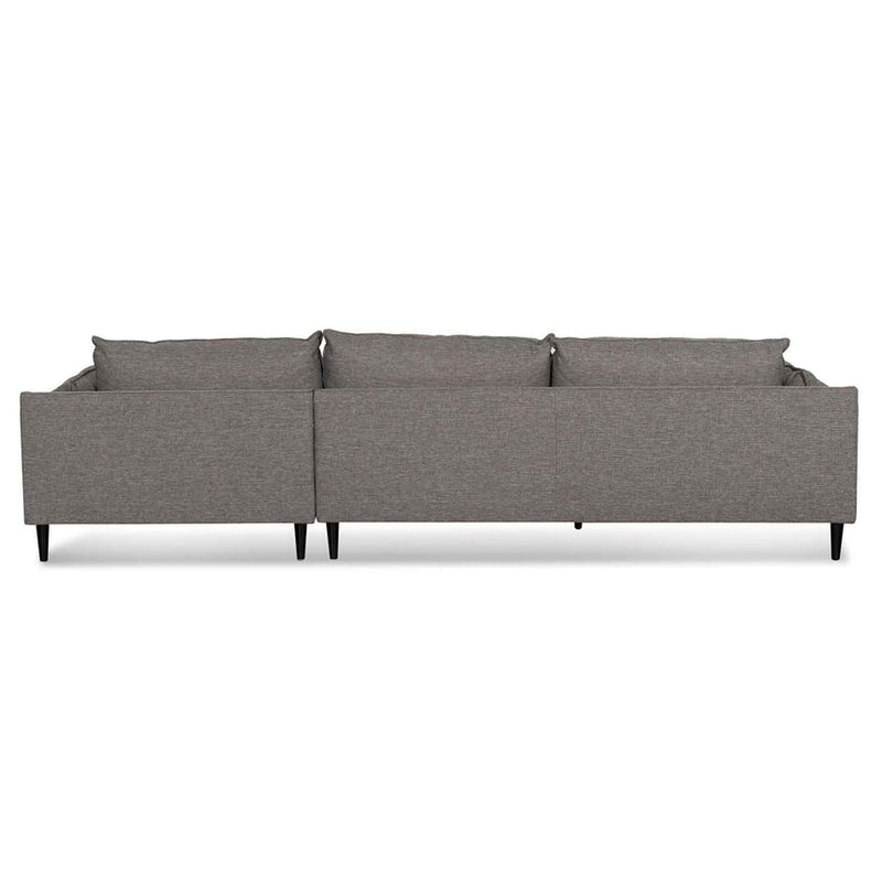 CLC6430-KSO 4 Seater Left Chaise Fabric Sofa - Graphite Grey