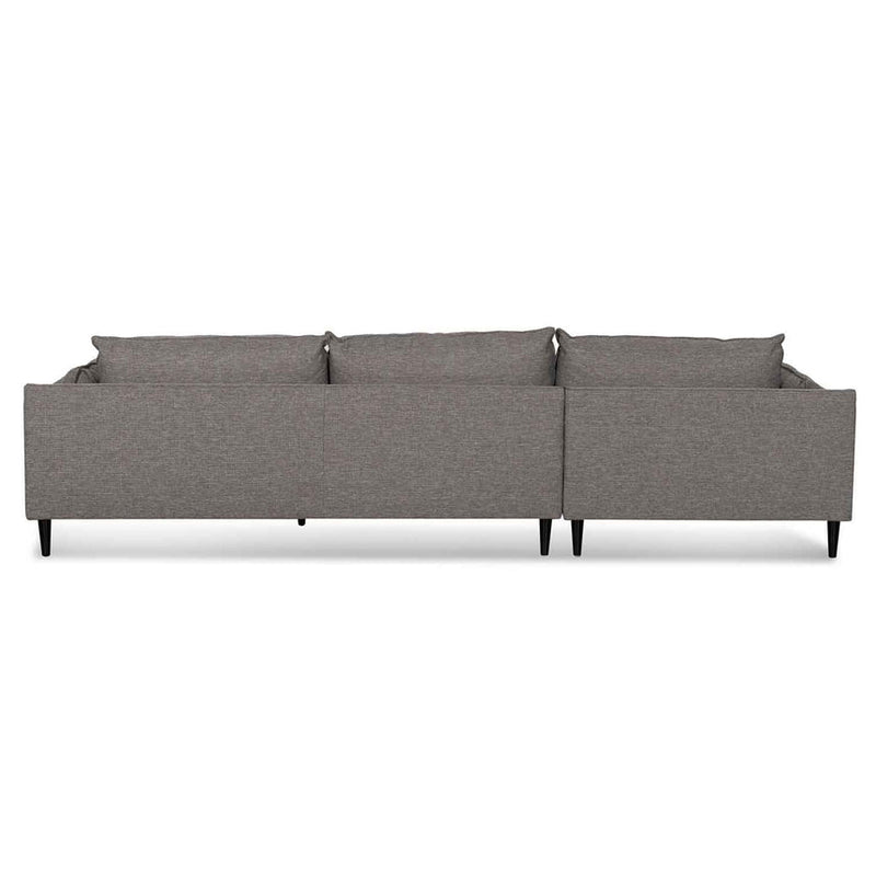 CLC6431-KSO 4 Seater Right Chaise Fabric Sofa - Graphite Grey