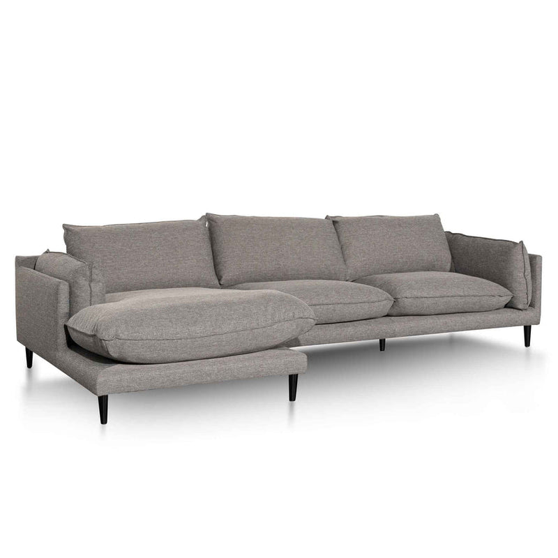 CLC6431-KSO 4 Seater Right Chaise Fabric Sofa - Graphite Grey