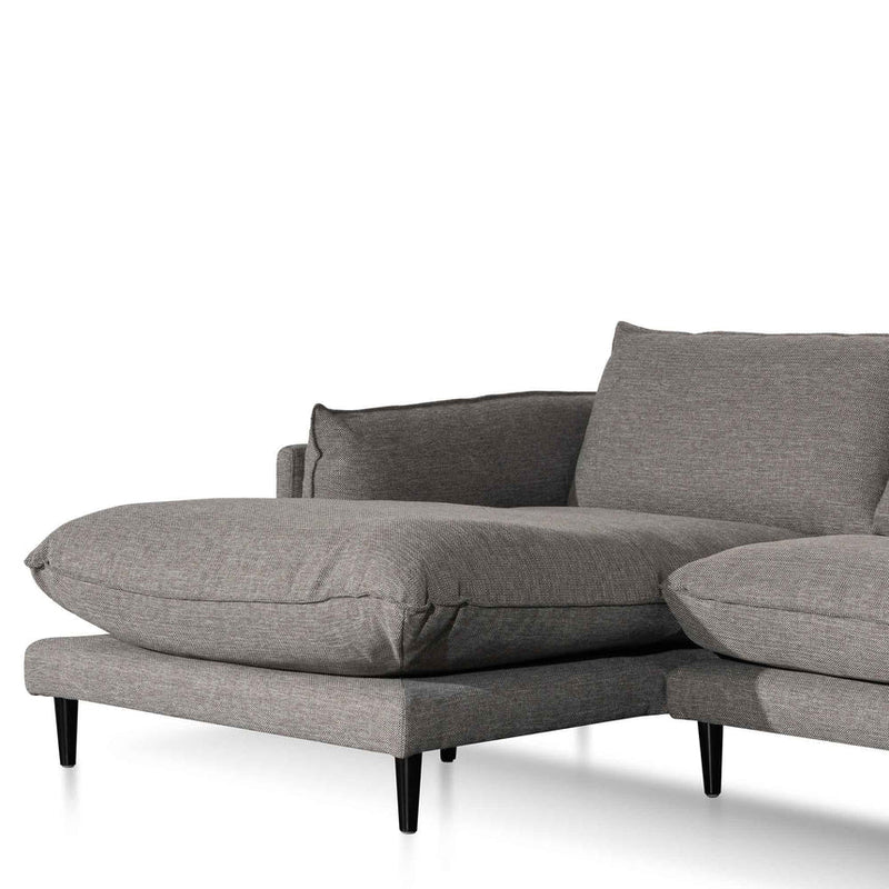 CLC6431-KSO 4 Seater Right Chaise Fabric Sofa - Graphite Grey