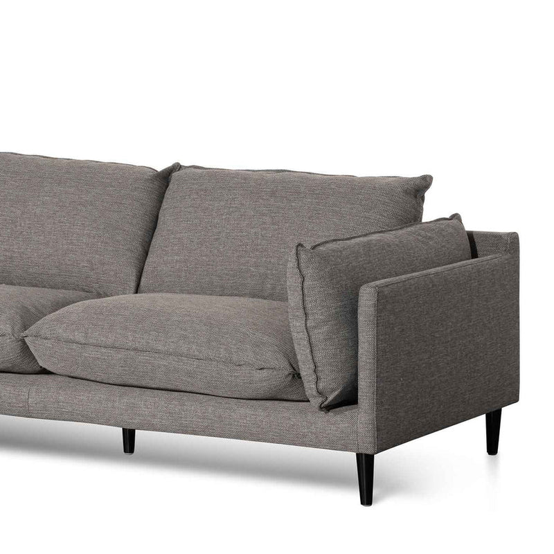 CLC6430-KSO 4 Seater Left Chaise Fabric Sofa - Graphite Grey