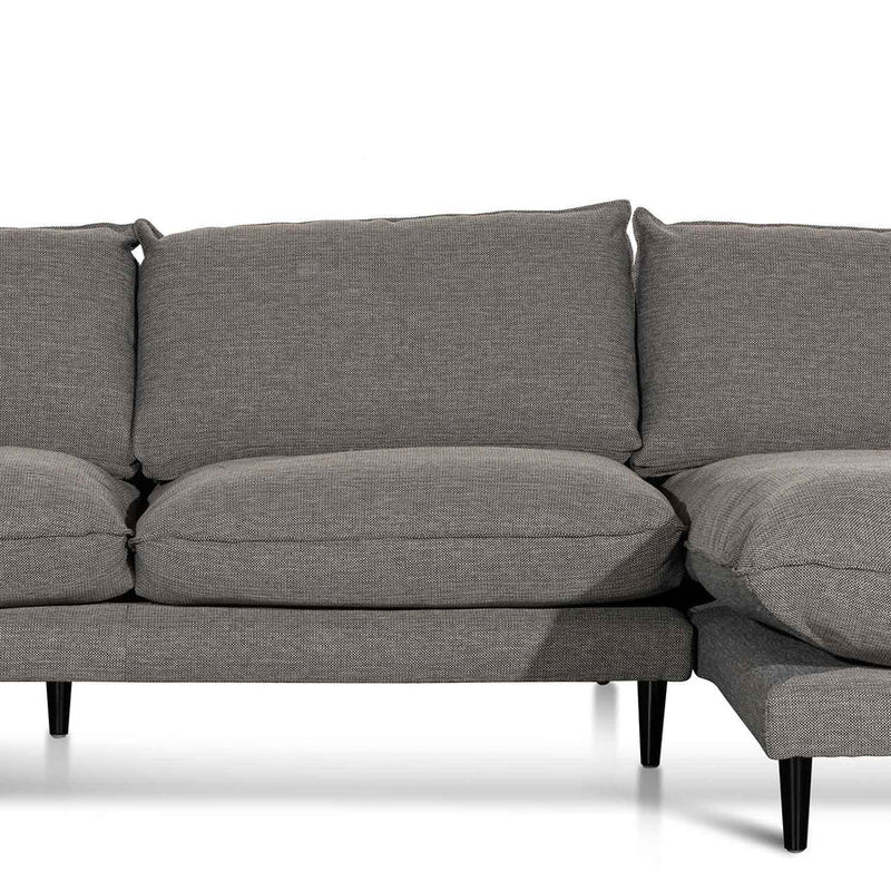 CLC6430-KSO 4 Seater Left Chaise Fabric Sofa - Graphite Grey