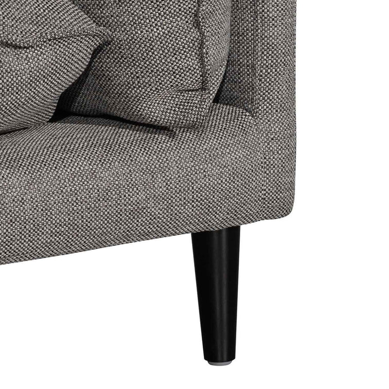 CLC6431-KSO 4 Seater Right Chaise Fabric Sofa - Graphite Grey