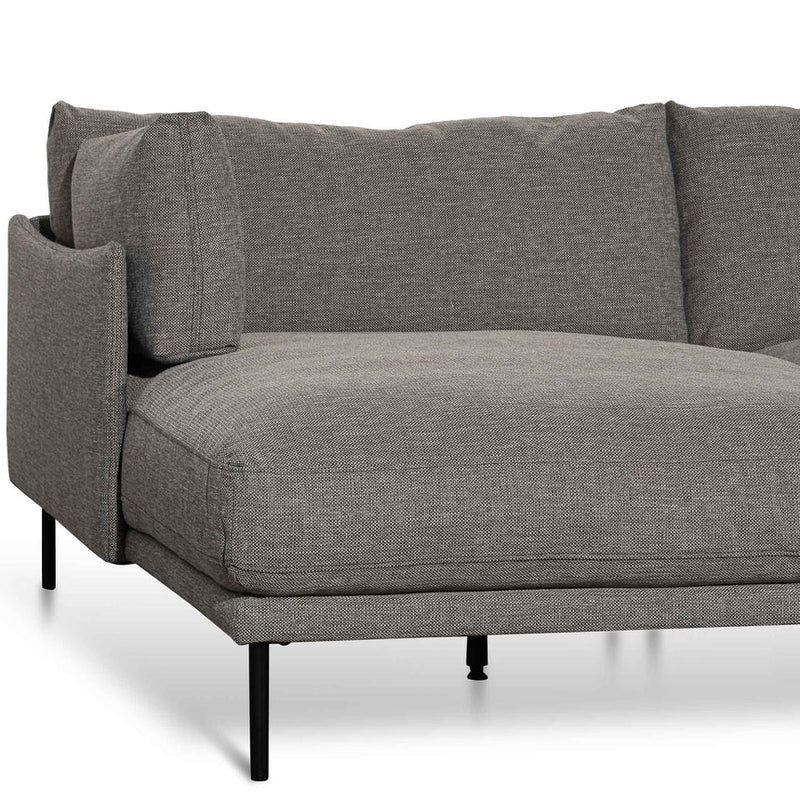 CLC6436-KSO 4 Seater Right Chaise Fabric Sofa - Graphite Grey