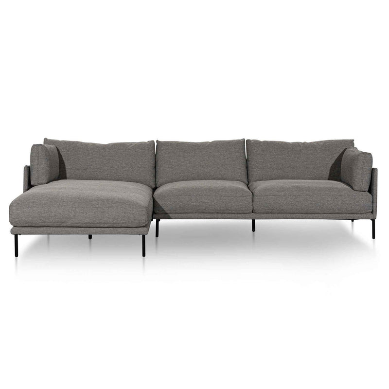 CLC6436-KSO 4 Seater Right Chaise Fabric Sofa - Graphite Grey