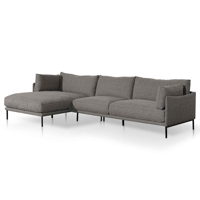 CLC6436-KSO 4 Seater Right Chaise Fabric Sofa - Graphite Grey