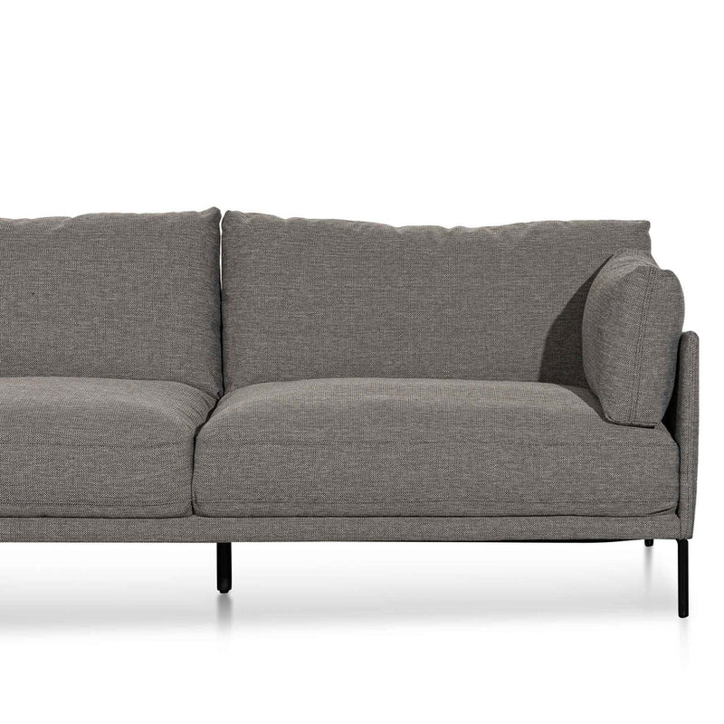 CLC6436-KSO 4 Seater Right Chaise Fabric Sofa - Graphite Grey