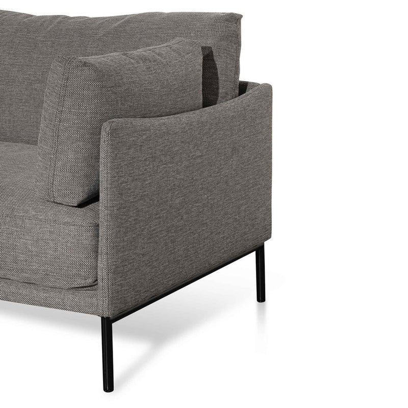 CLC6436-KSO 4 Seater Right Chaise Fabric Sofa - Graphite Grey