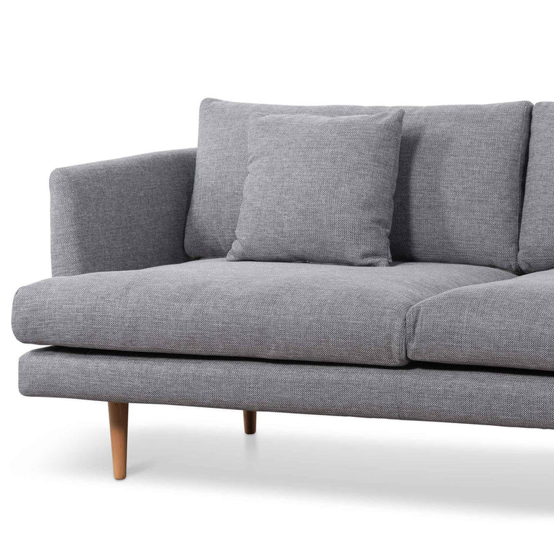 CLC806 3 Seater Left Chaise Fabric Sofa - Light Texture Grey