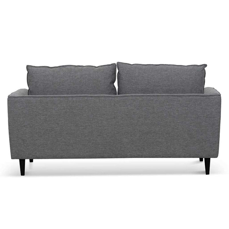 2 Seater Fabric Sofa - Graphite Grey with Black Leg