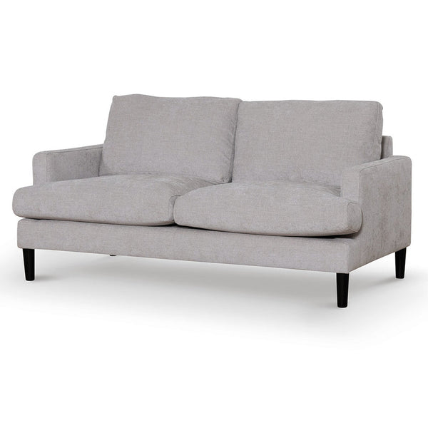 2 Seater Fabric Sofa - Oyster Beige and Black Leg