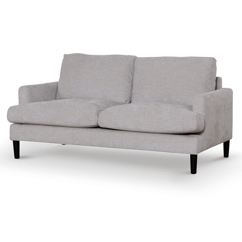 2 Seater Fabric Sofa - Oyster Beige and Black Leg