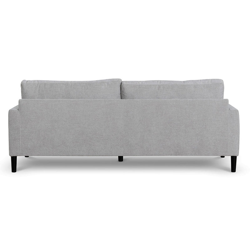 3 Seater Fabric Sofa - Oyster Beige and Black Leg