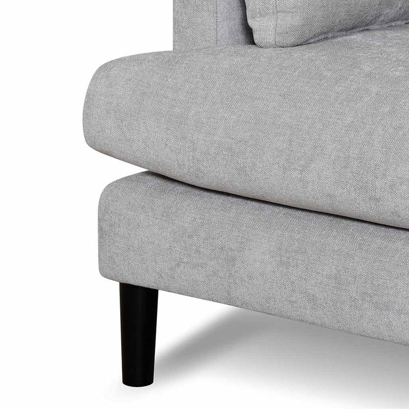 3 Seater Fabric Sofa - Oyster Beige and Black Leg