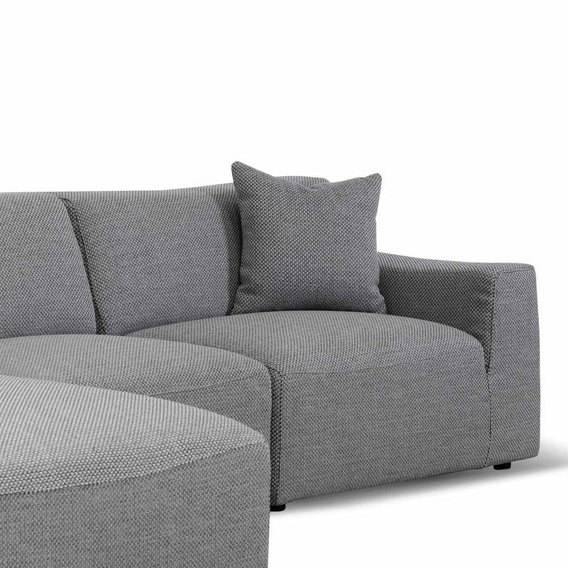 3 Seater Left Chaise Sofa - Passive Grey