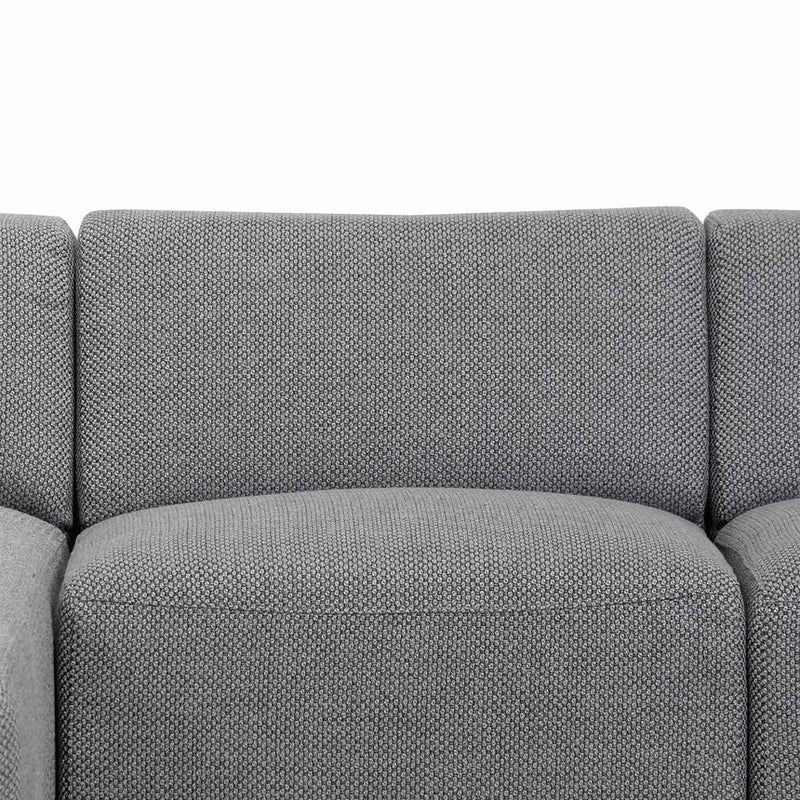 3 Seater Left Chaise Sofa - Passive Grey