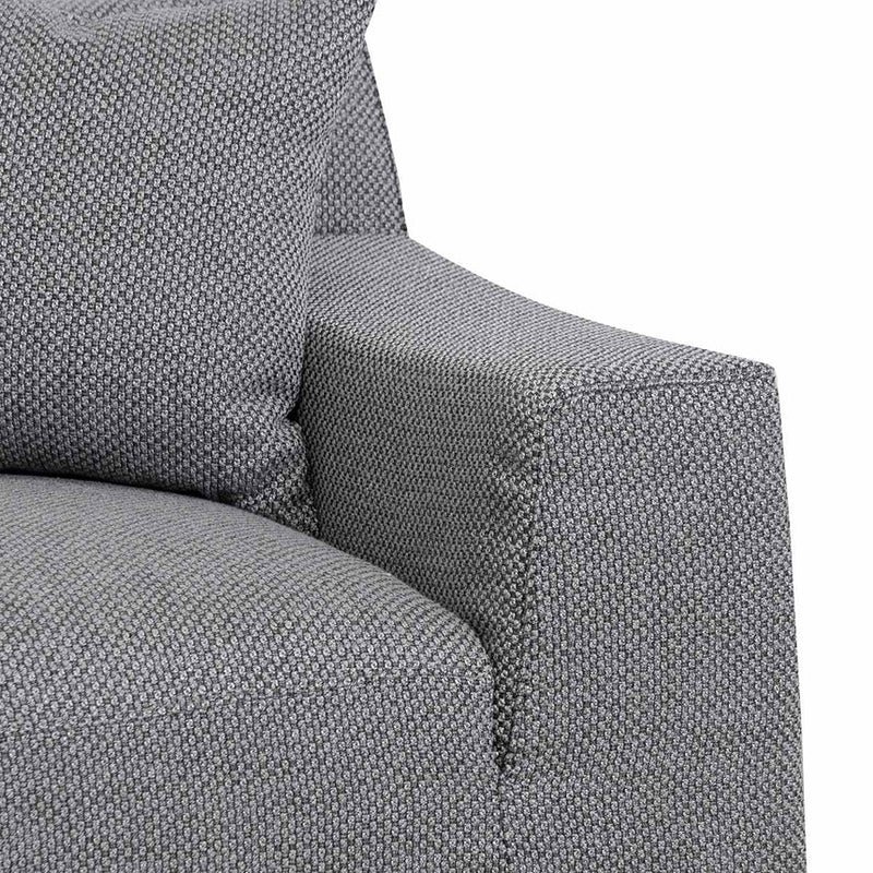 3 Seater Left Chaise Sofa - Passive Grey