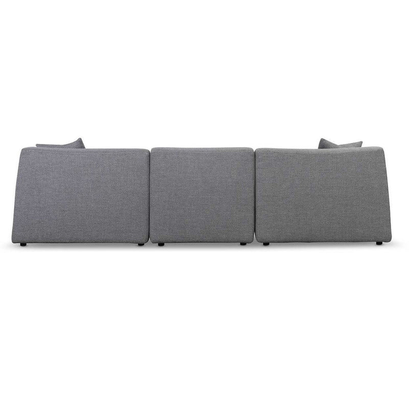 3 Seater Left Chaise Sofa - Passive Grey