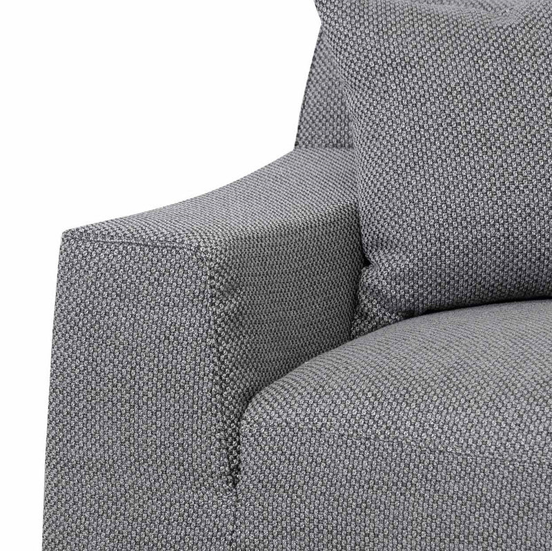 3 Seater Left Chaise Sofa - Passive Grey