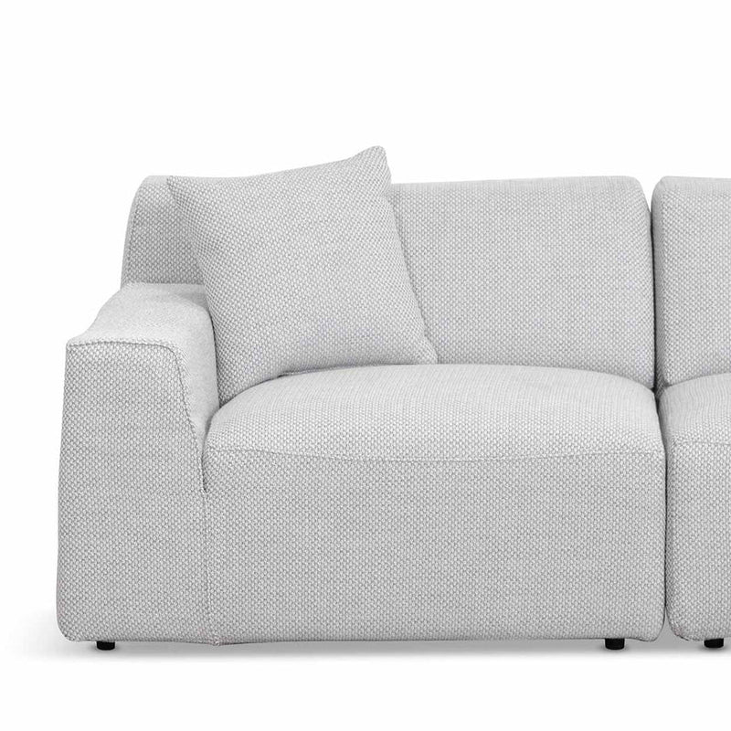 3 Seater Left Chaise Sofa - Passive Grey