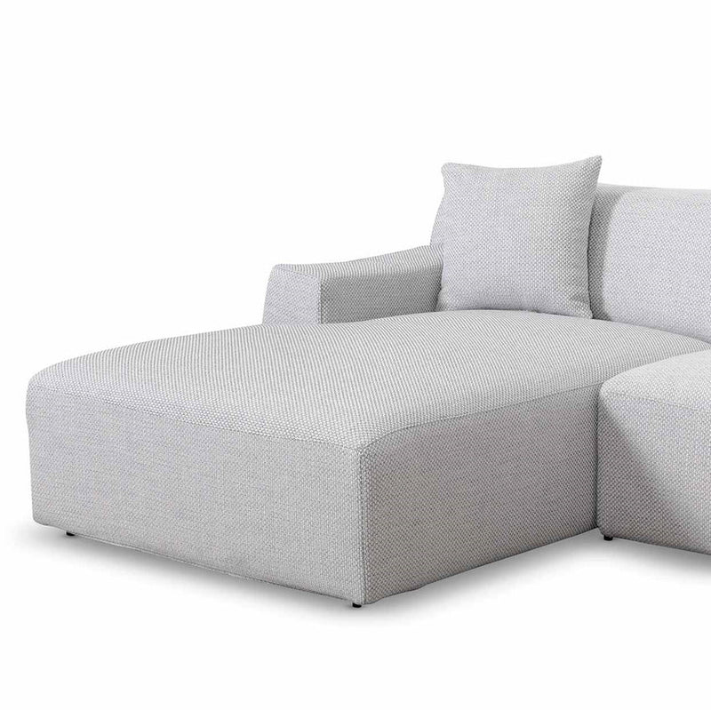 3 Seater Left Chaise Sofa - Passive Grey