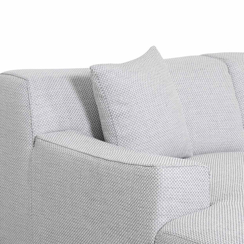 3 Seater Left Chaise Sofa - Passive Grey