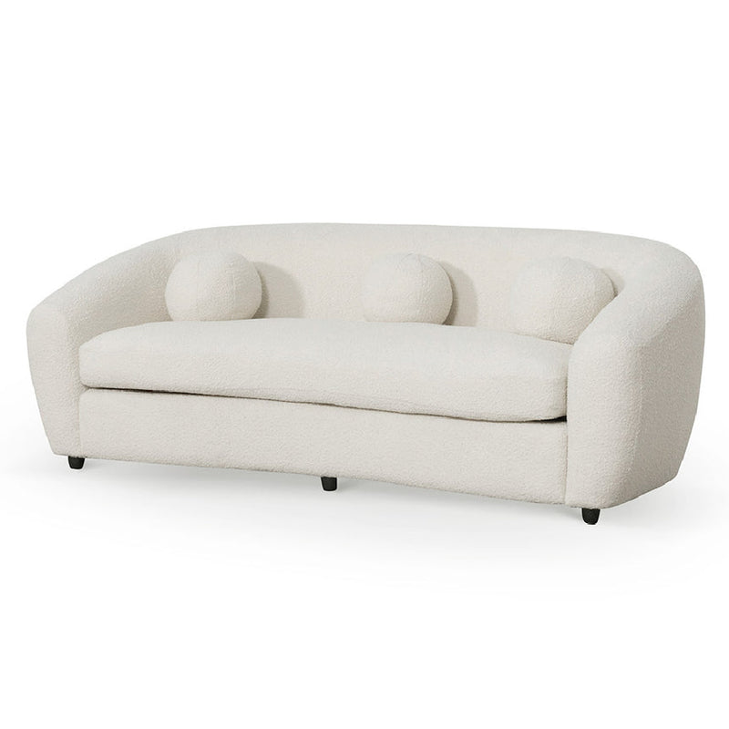 CLC6829-CA 3 Seater Sofa - Ivory White Boucle