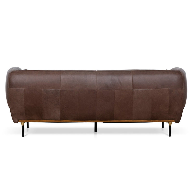 3 Seater Sofa - Dark Brown Leather