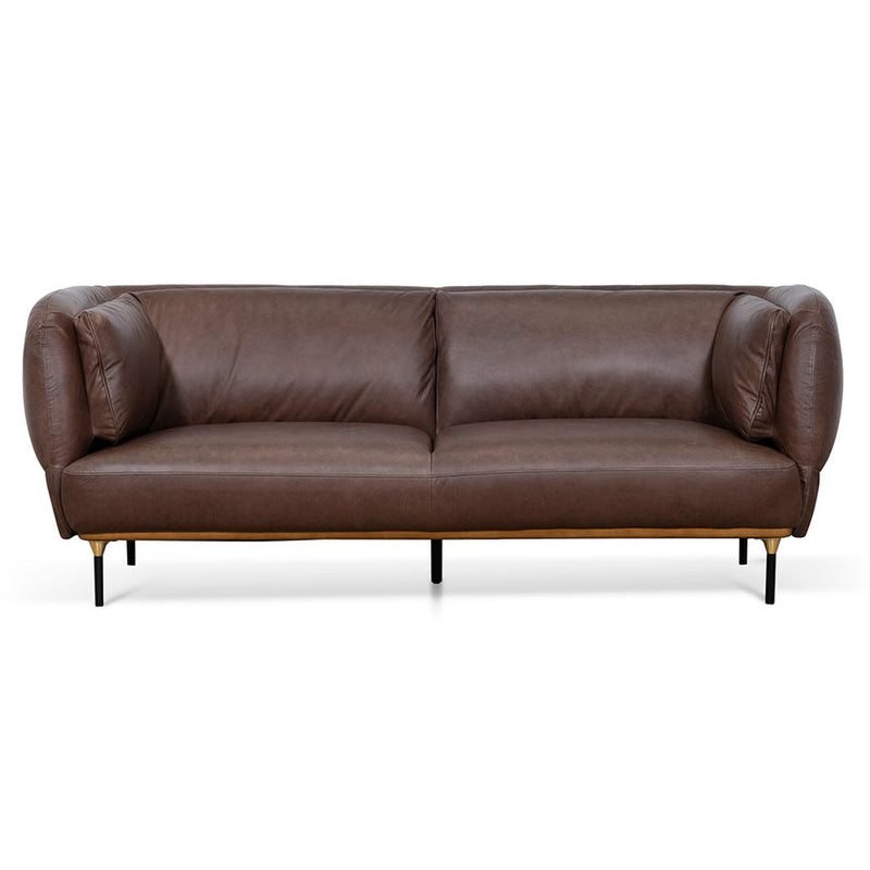 3 Seater Sofa - Dark Brown Leather